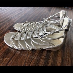 Gold Cole Haan leather sandals